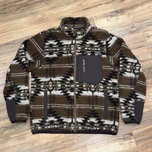 Ariat Men’s Mammoth Sweater Carafe Southwest Colorway Size Medium Full-Zip